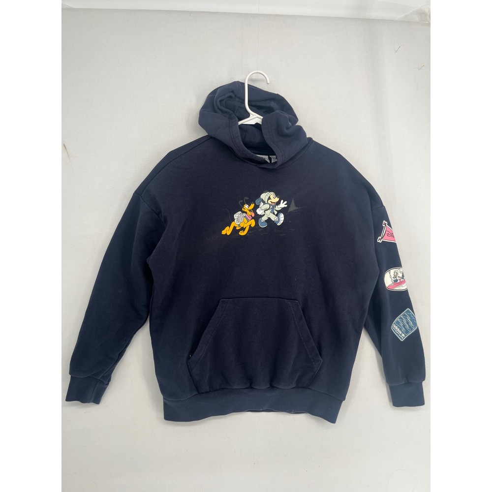 Adidas Disney Mickey Mouse Pluto Adventure Hoodie Navy Blue Youth Large 13-14Y